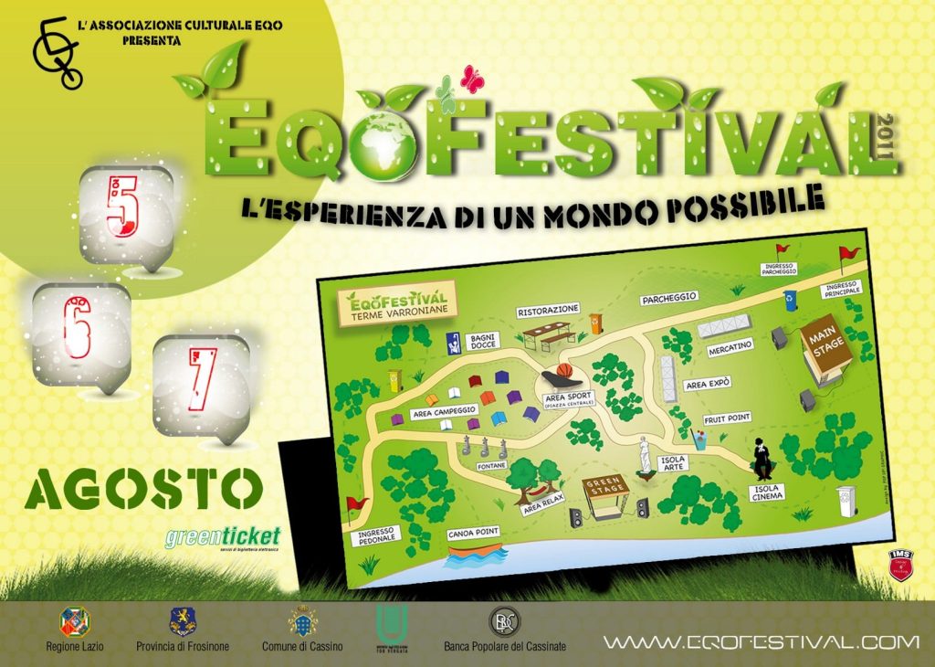 Mappa del EQO Festival con date e informazioni sull'evento.