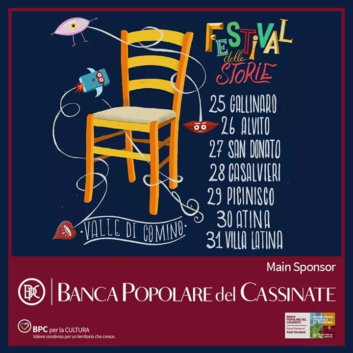 Manifesto del Festival delle Storie con date e località dell'evento.