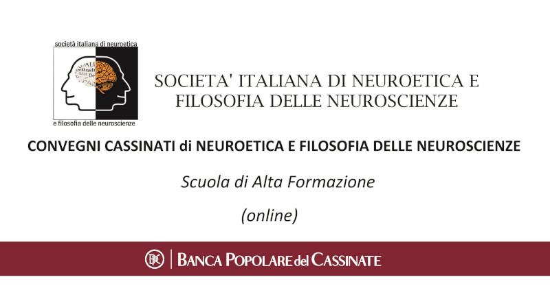 Locandina del convegno su Neuroetica e Filosofia delle Neuroscienze, Scuola di Alta Formazione, online.