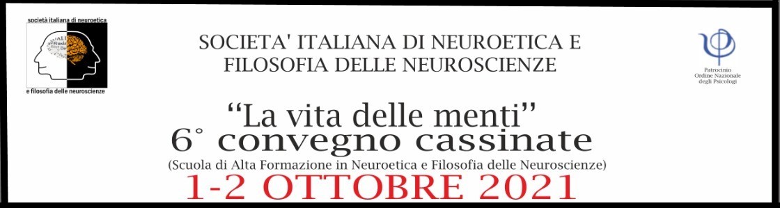 Locandina del VI Convegno Neuroetica e Filosofia delle Neuroscienze, 1-2 ottobre 2021.