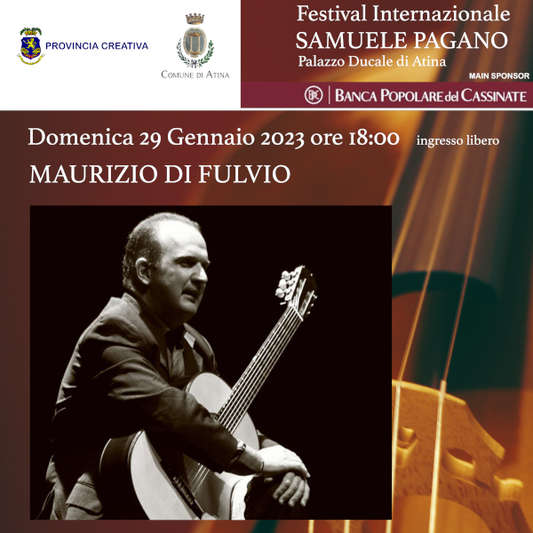 Manifesto del Festival Internazionale Samuele Pagano con dettagli sull'evento.