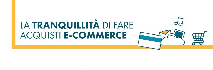 Testo che promuove la tranquillità degli acquisti online.