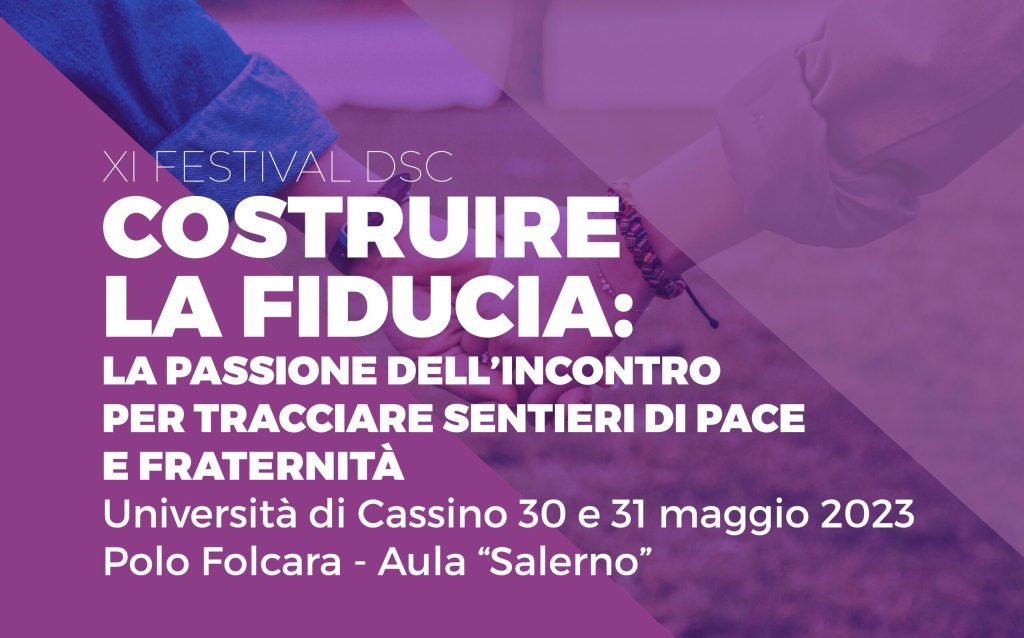 Manifesto del XI Festival della Dottrina Sociale con il titolo 'Costruire la fiducia'.