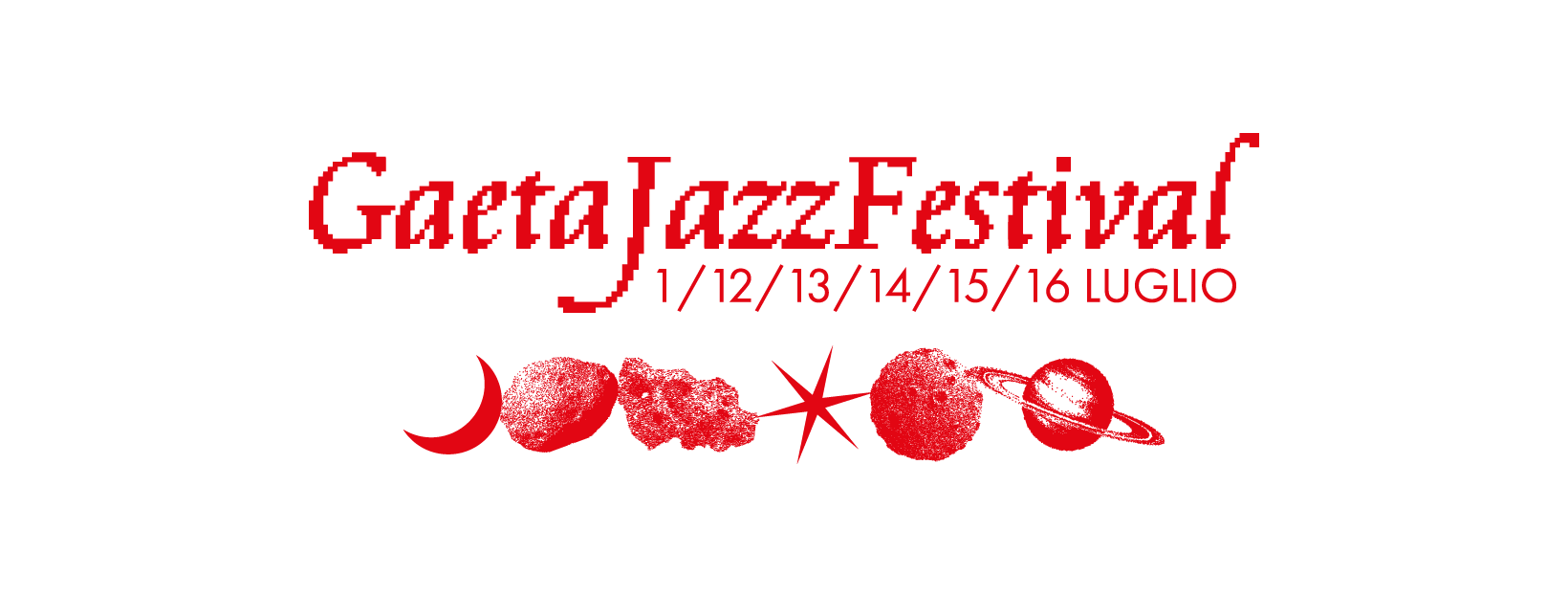 Manifesto del Gaeta Jazz Festival – XV edizione con date 1, 12, 13, 14, 15, 16 luglio.