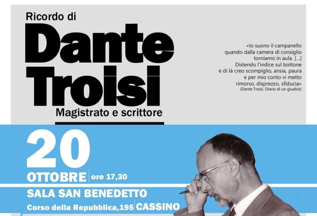 Ricordo di Dante Troisi – Magistrato e scrittore