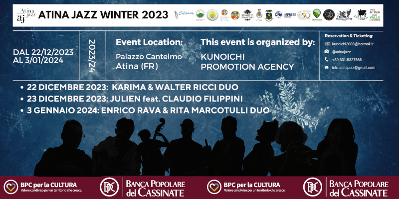 Winter is coming…Al via l’edizione invernale di ATINA JAZZ 2023